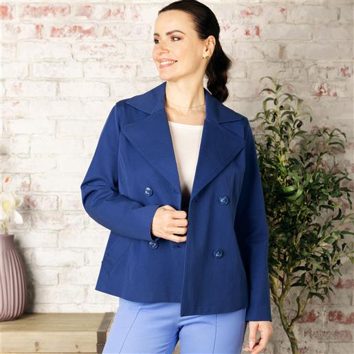 Isaac Mizrahi Live! trench corto doppiopetto con collo rever ampio