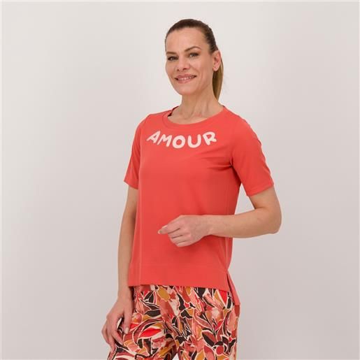 Bianca Della Torre t-shirt con scritta "amour" e spacchi laterali