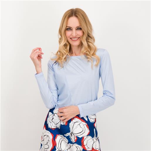 Olly Doo maglia maniche 3/4 in cotone e viscosa con nodo sulla spalla