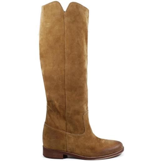 Personal stivali alti estivi con zeppa interna "aida" - camoscio cuoio