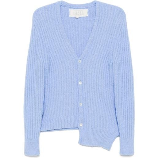 ERL cardigan asimmetrico cozy - blu