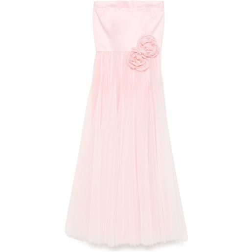 Parlor abito da sera con applicazione a fiori - rosa