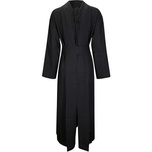 Studio Nicholson abito midi con cintura - nero