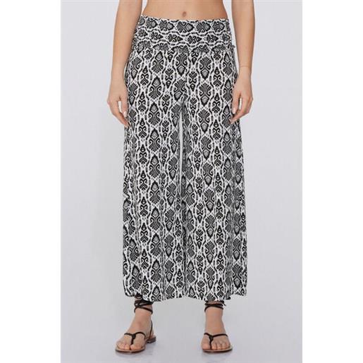 Tezenis pantagiappo in tela punto smock donna nero