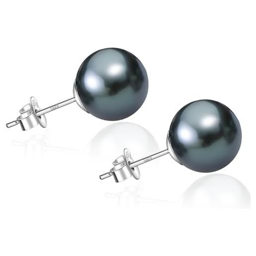 Orecchini A Leva In Argento Sterling 925 Con Opale Nero - Foto 4