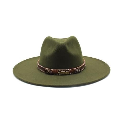 NOAMED fengyan cappelli nuovo cappello fedora da uomo e da donna europeo e americano, cappello a tesa larga, cappello jazz, cappello nazionale femminile primaverile, cappello da giocatore, cappello di feltro