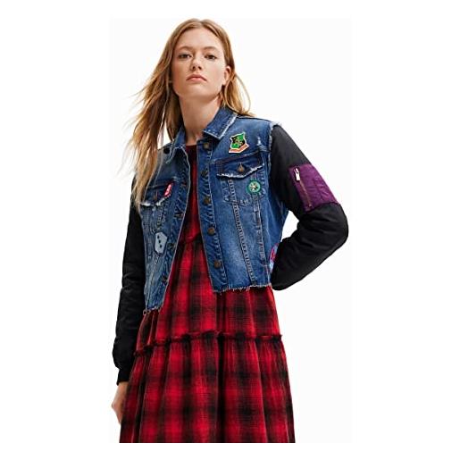 Desigual chaq_buddy, 5008 denim dark giacca, blue, l da donna