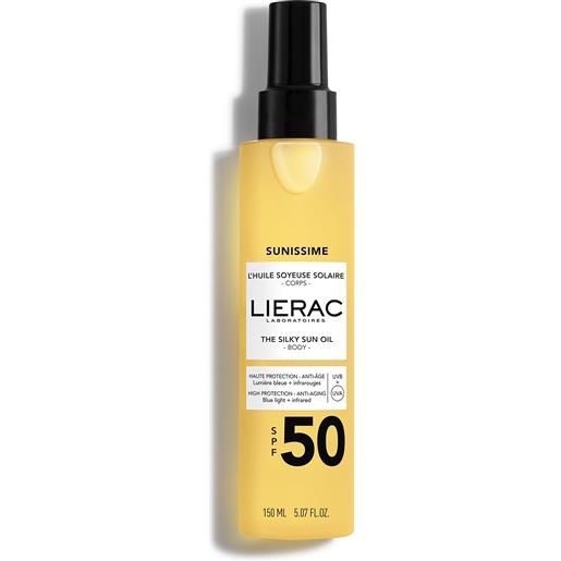 Lierac l'olio solare setoso spf50 150ml - olio solare corpo alta prot. 
