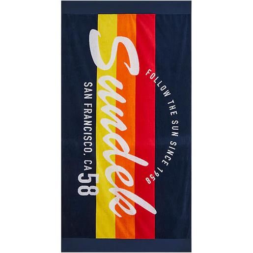 SUNDEK telo mare logo stampa arcobaleno