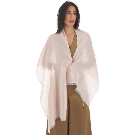 TWINSET kefiah TWINSET con paillettes e logo, colore rosa