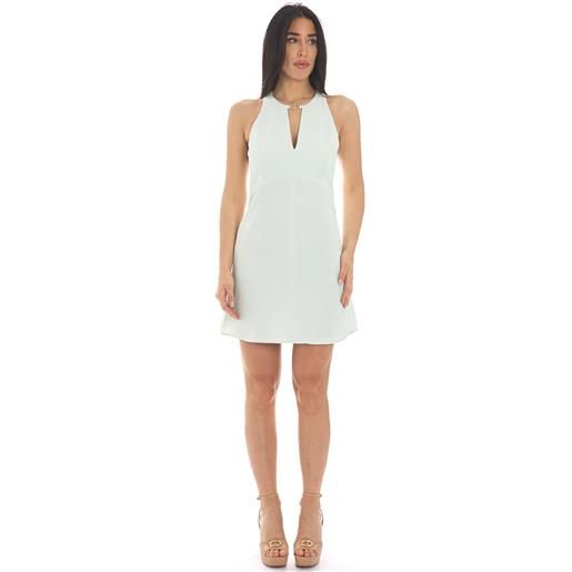TWINSET abito corto TWINSET scollo a punta, colore verde acqua