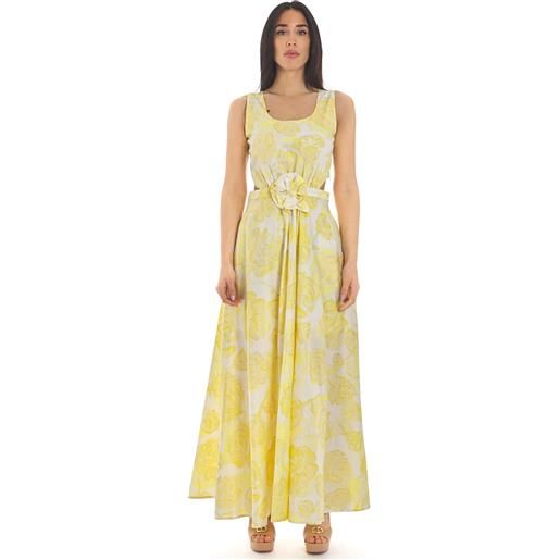 TWINSET ACTITUDE abito lungo TWINSET ACTITUDE con stampa floreale, colore giallo
