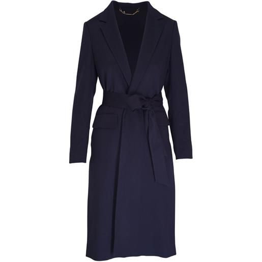 Kiton trench con cintura - blu