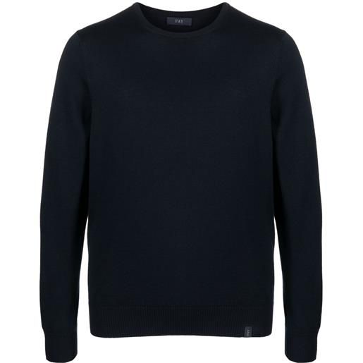 Fay maglione con applicazione - blu