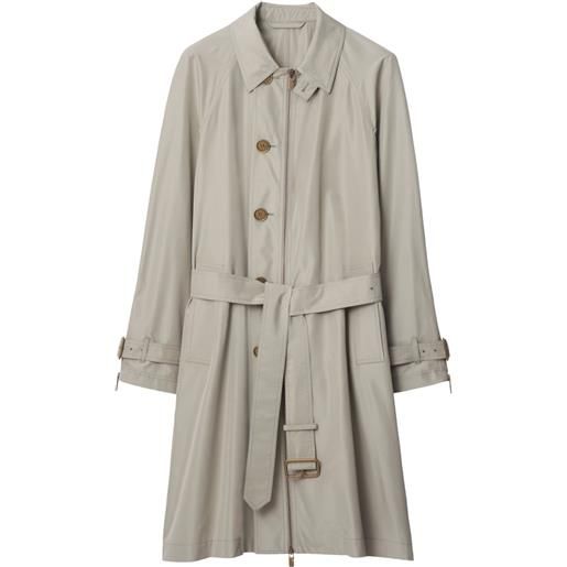 Burberry cappotto in seta - grigio