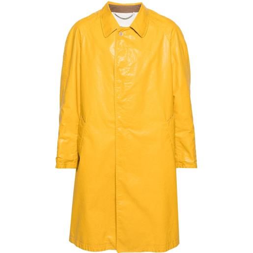Maison Margiela trench con effetto vissuto - giallo