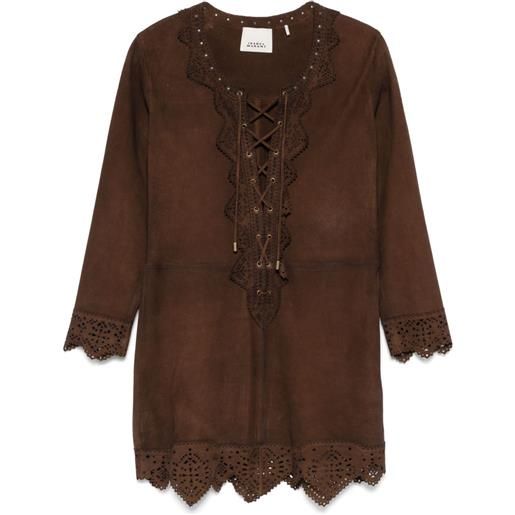 ISABEL MARANT abito corto charlina - marrone
