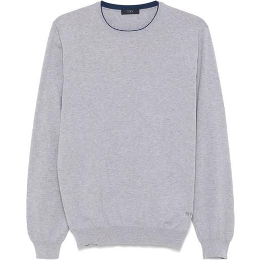 Fay top in maglia fine - grigio