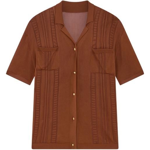 Donde Esteban camicia guayabera - marrone
