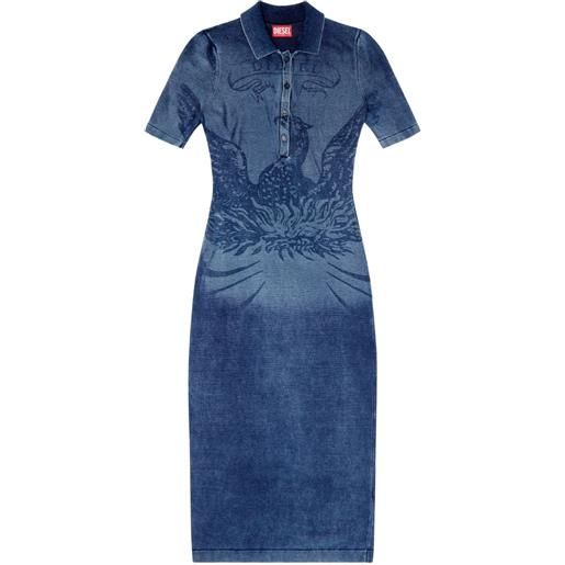 Diesel abito m-fenny denim - blu