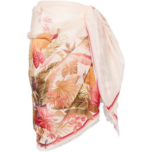 ZIMMERMANN pareo in cotone con stampa - toni neutri