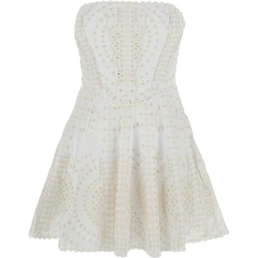 Charo Ruiz Ibiza abito in pizzo sangallo - bianco