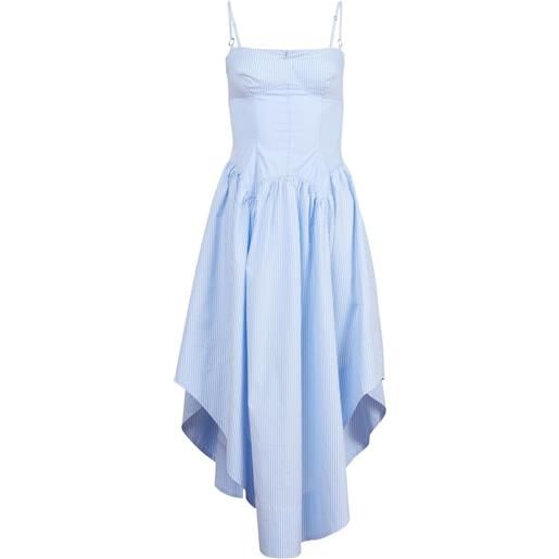 Fleur Du Mal abito midi in popeline - blu