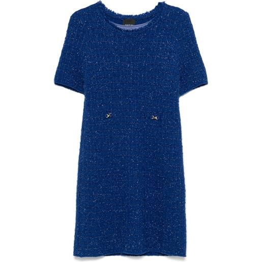MARCCAIN abito corto in maglia - blu