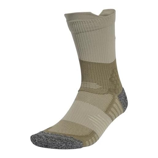 adidas unisex - adulto runxboost sock 1pp, olive strata/silver pebble/carbon, 4.5-6