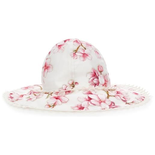 Monnalisa cappello popeline fiori di pesco