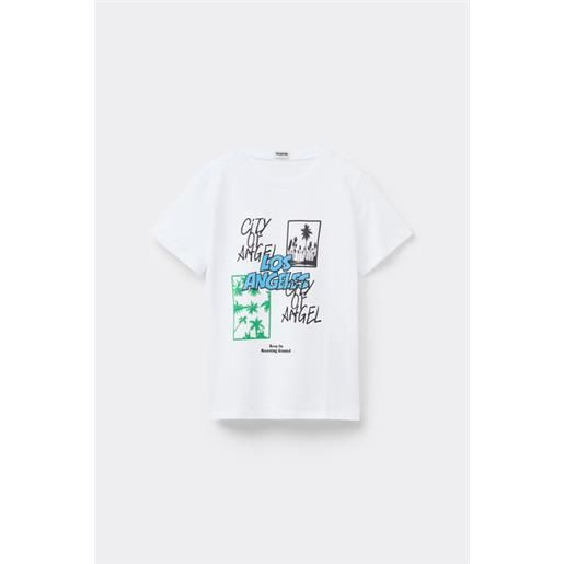 Tezenis t-shirt girocollo in cotone con stampa bambino nero