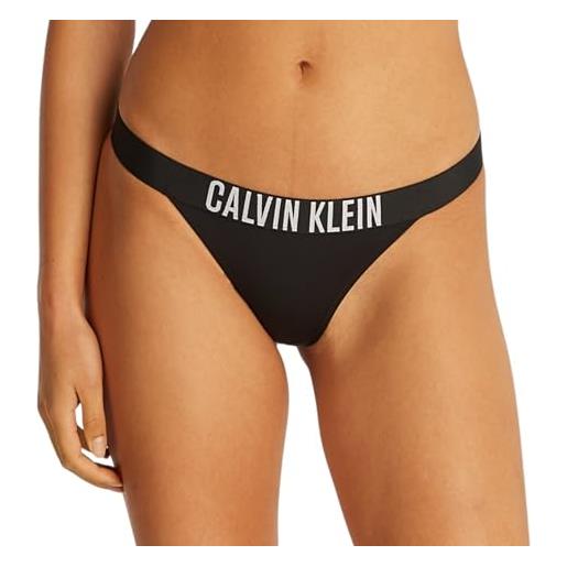 Calvin Klein donna slip bikini brazilian con fascia con logo, nero (pvh black), m