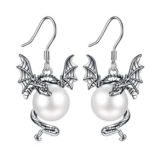 Extra Small Dragon 18G Screw Back Earrings in Sterling Silver