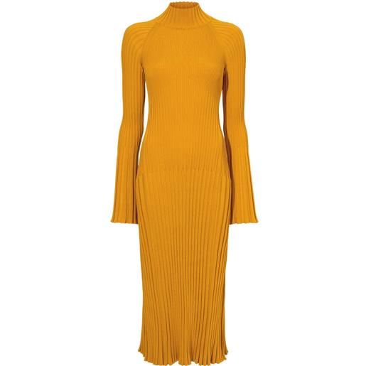Proenza Schouler abito midi a coste - arancione