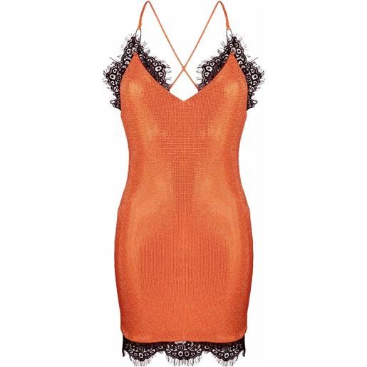 Philipp Plein abito corto con decorazione - arancione