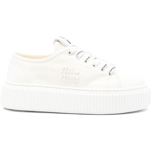 Miu Miu sneakers con applicazione logo - bianco