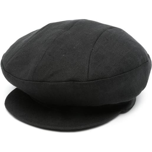 Yohji Yamamoto cappello da baseball in lino - nero