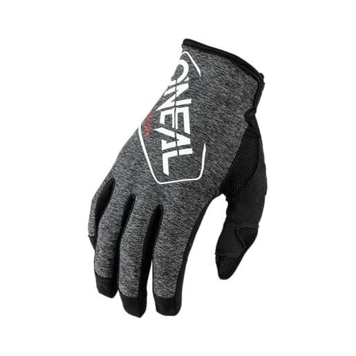 O'NEAL | guanto bike motocross | mx mtb dh fr downhill freeride | materiali durevoli e flessibili, palmo ventilato nanofront | mayhem glove hexx | adulto | nero bianco | taglia s