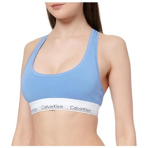 Calvin Klein unlined bralette 0000f3785e brassière, blue (glacier), s donna