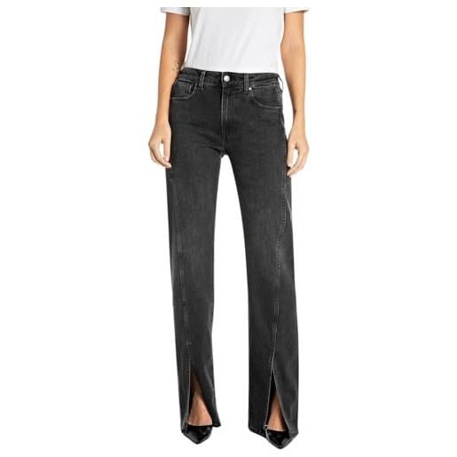 Replay perlie jeans, 098 nero, 32w x 34l donna