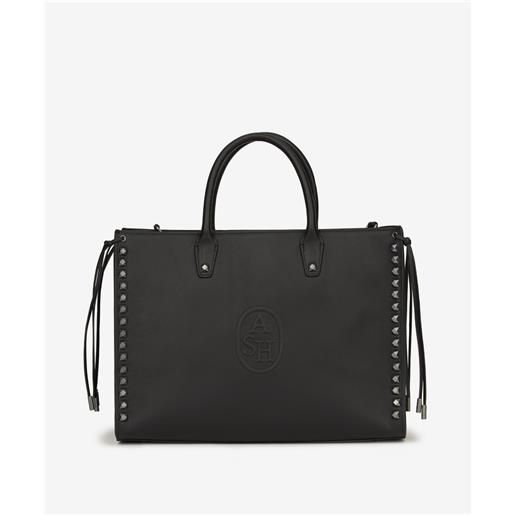 Ash borsa a mano margot media pelle nera