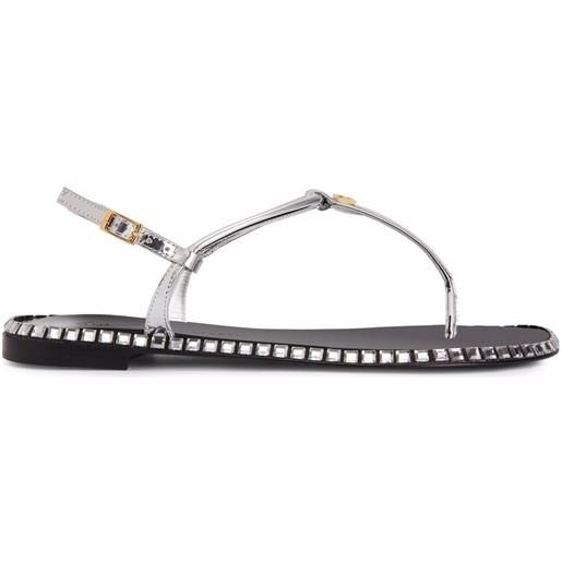 Giuseppe Zanotti sandali con cinturino a t bellatriks - argento