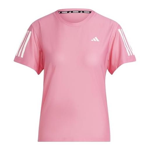 adidas donna own the run base tee, pink fusion, xxs