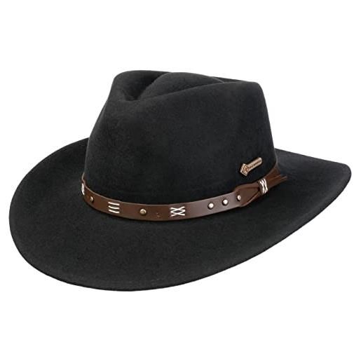 Scippis emerald cappello da cowboy, nero, m (56/57) unisex-adulto