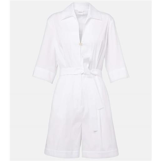 Max Mara jumpsuit corta canard in popeline di misto cotone