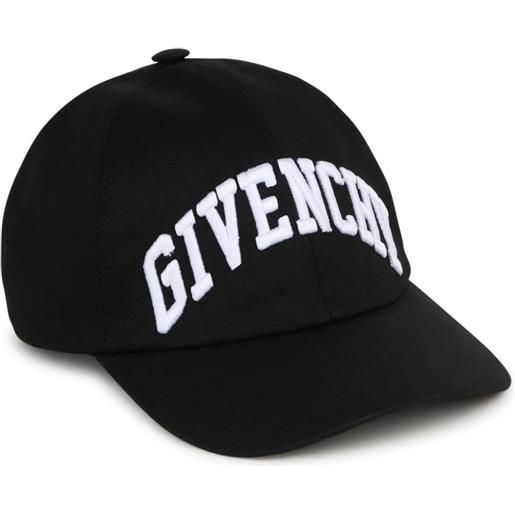 Givenchy Kids cappello da baseball con ricamo - nero