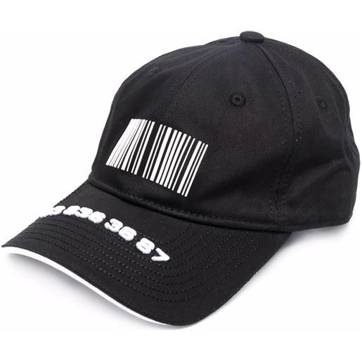 VTMNTS cappello da baseball barcode - nero