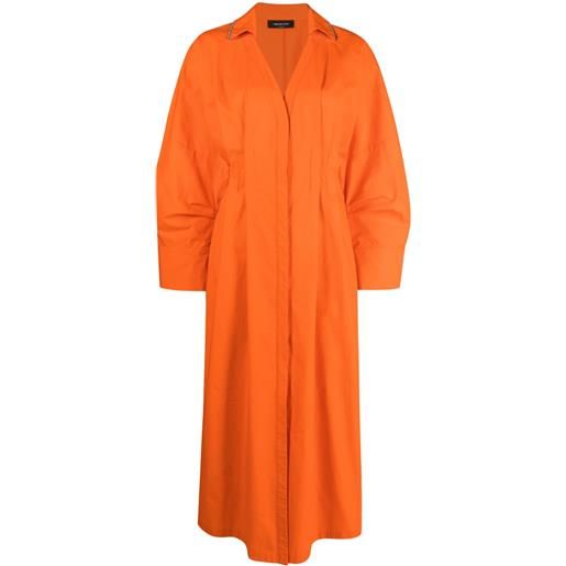 Fabiana Filippi abito midi con scollo a v - arancione
