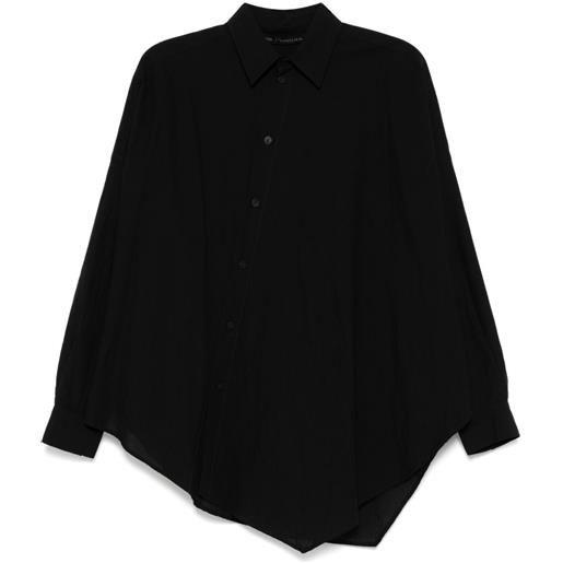 Forme D'expression camicia asimmetrica in cotone - nero