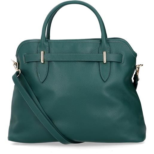 Le Corone Bags borsa a mano in pelle le parisien con doppi manici e tracolla